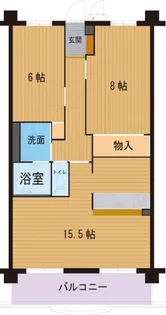 ハートフルマンションアークONE【2階】の間取り