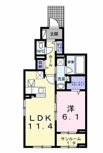 クラシオン【1階】の間取り