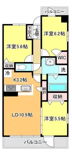 DRESSER新田東【9階】の間取り