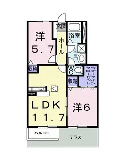 エルピーダM A棟【1階】の間取り