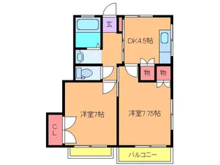 チェリーコンクエスト【2階】の間取り