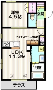 シャンテイーリオ【1階】の間取り
