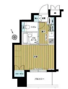 トーシンフェニックス目黒不動前【8階】の間取り