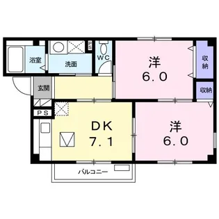 ベルフィーユ横浜【1階】の間取り