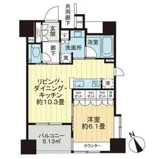 ガーラ・レジデンス文京本郷【9階】の間取り