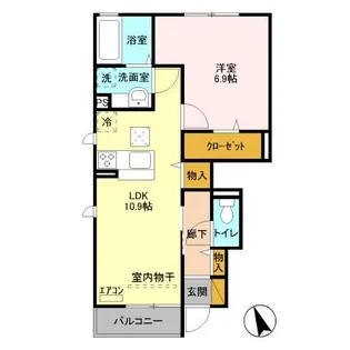 ドッググレイスコート【1階】の間取り