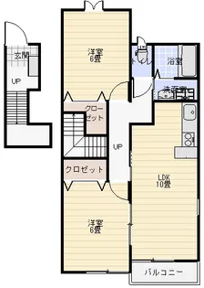ライジング・サンE【2階】の間取り