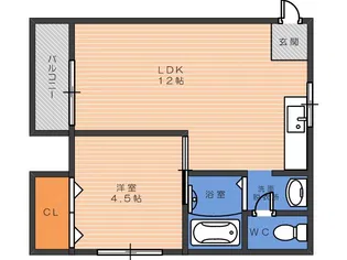 プリモカーサ駒川中野【2階】の間取り