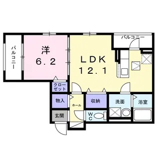 フォレスト クレーン【1階】の間取り