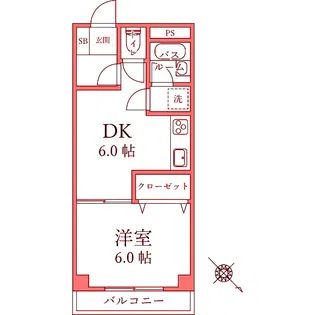 エクセルピア新川崎【2階】の間取り