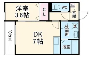 ジーメゾン八千代ミレニア【3階】の間取り