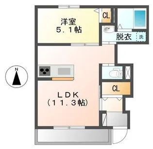 プラスoneハイム【1階】の間取り