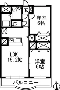 プティ・ボワ【1階】の間取り