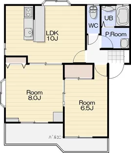 ニューフィールドB【2階】の間取り