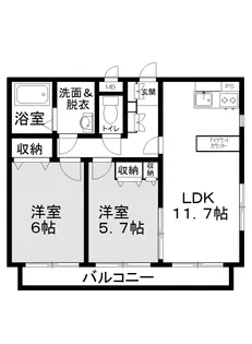 ファミーユ館林【1階】の間取り
