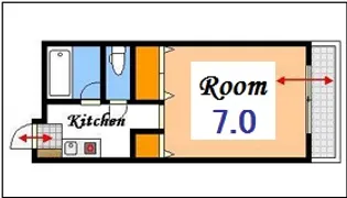 エレガンス下伊福【2階】の間取り