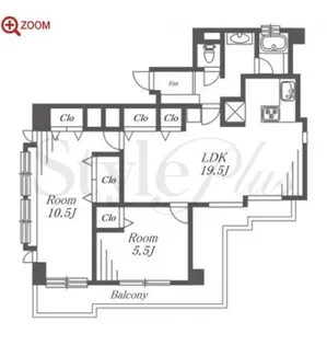 ラ・キャッスル泉【7階】の間取り