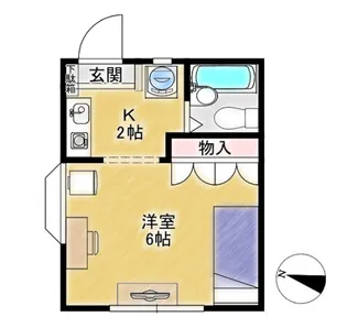 新都心ハイツ【2階】の間取り