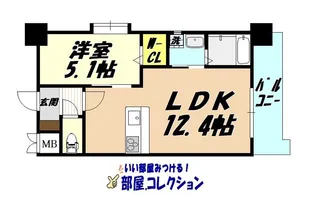 ディアコート門司【4階】の間取り