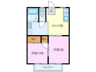 ハイツ宮塚【1階】の間取り