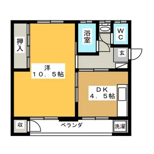 太陽マンション【1階】の間取り