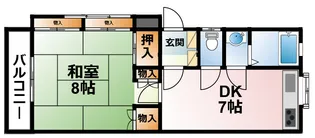 千葉県山武市上横地【アパート】の間取り