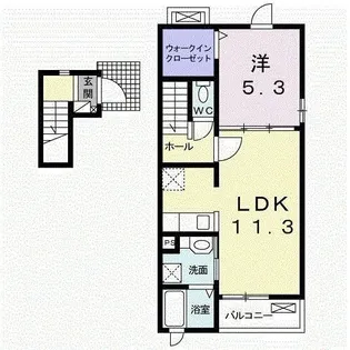 茨城県守谷市けやき台5【アパート】の間取り
