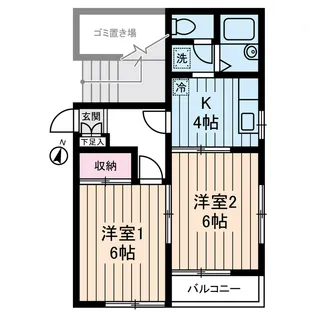 ハイムけやき【1階】の間取り