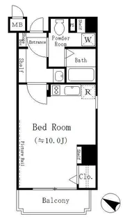 レジディア目黒【4階】の間取り