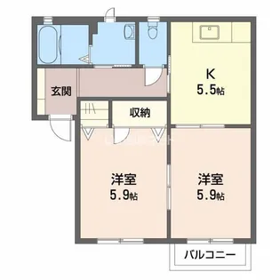 ドリームフジ【2階】の間取り