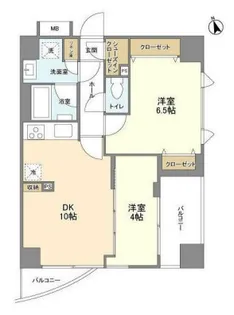 パークフラッツ芝浦【9階】の間取り