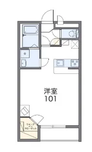 レオパレスコンフォールツクバ【2階】の間取り