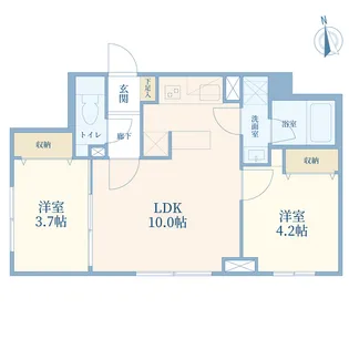 ウェルスクエア祖師ヶ谷大蔵【4階】の間取り