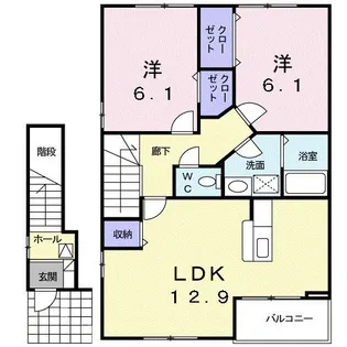 パラム参番館【2階】の間取り