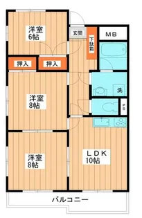 グランディール・アン B【2階】の間取り