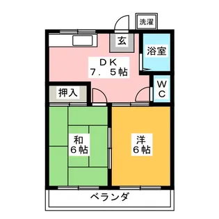 ハピネス千代【2階】の間取り