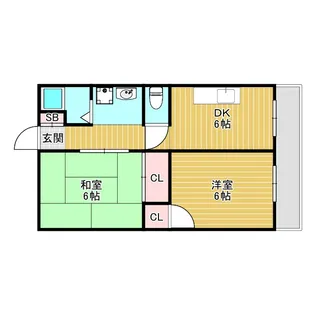 グリーンパークハイツ【5階】の間取り