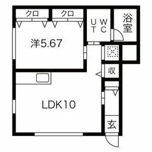 東京都文京区本駒込2【アパート】の間取り