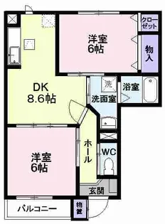 クレストール米沢【1階】の間取り