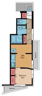 アコテドレコール代々木上原【2階】の間取り