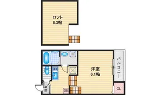ハーモニーテラス生駒町IV【1階】の間取り