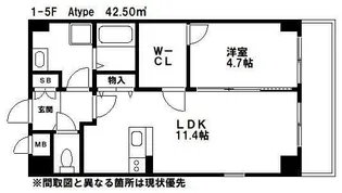 ロジュマン エスト【1階】の間取り