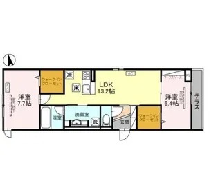 D-GLANZ EAST【1階】の間取り