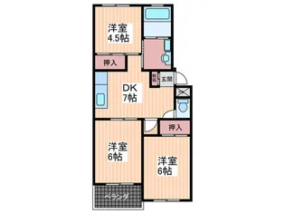 車コ-ポラス【1階】の間取り