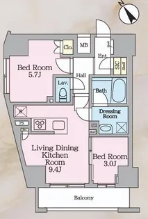 LUXENA KITASENJUII【7階】の間取り