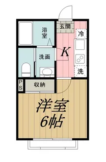 千葉県千葉市中央区松ケ丘町【アパート】の間取り