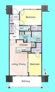 オーベルグランディオ品川勝島【18階】の間取り