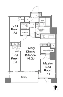 パークタワー勝どき サウス【33階】の間取り