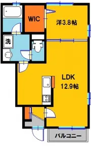 Y2ツルタパナハイツB【1階】の間取り