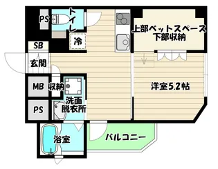 大阪府大阪市淀川区東三国5【マンション】の間取り